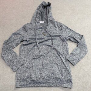 Moosungeek Womens Top Small Gray Heather Hoodie